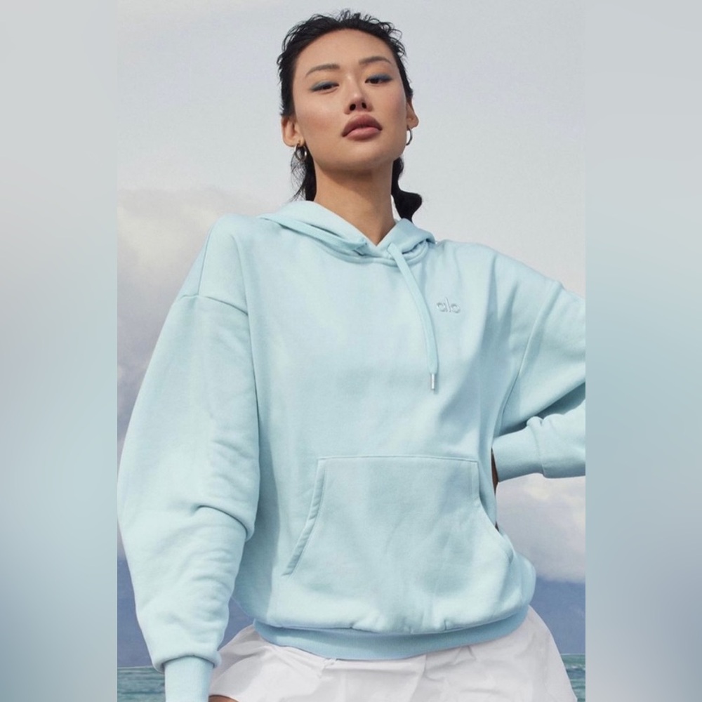 Chalk blue Alo Accolade hoodie XS
